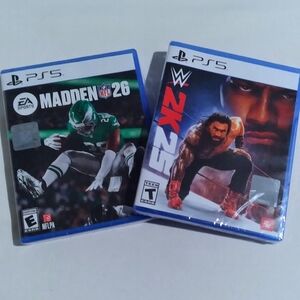 WWE 2K25/ Madden NFL 26 PS5 Game Bundle